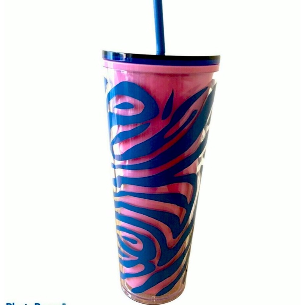 Starbucks Rare Summer 21’ zebra cup *missing straw